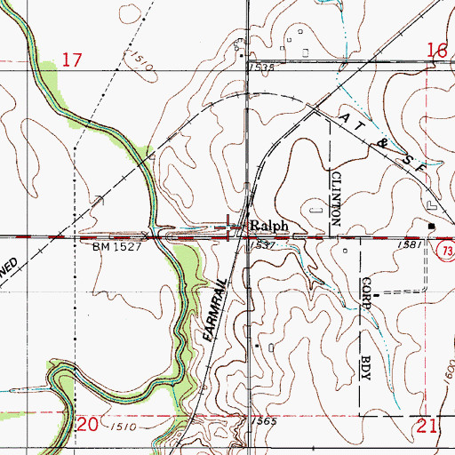 Topographic Map of Ralph, OK