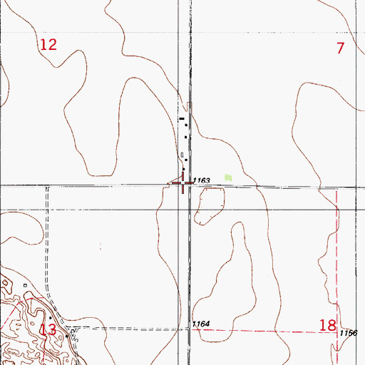 Topographic Map of Taylor Corner Gin, OK
