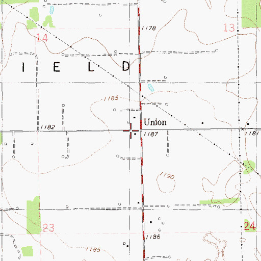 Topographic Map of Union, OK