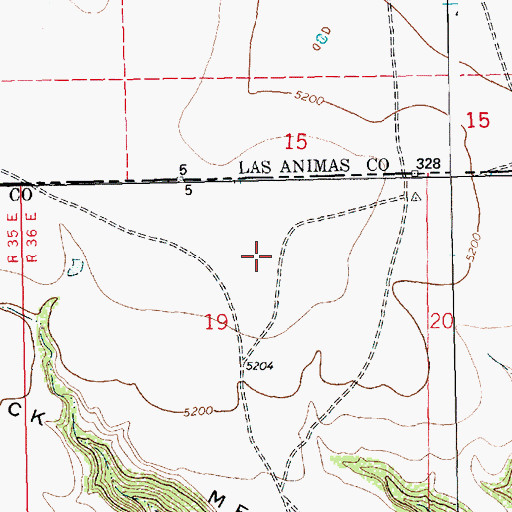 Topographic Map of Black Mesa, NM