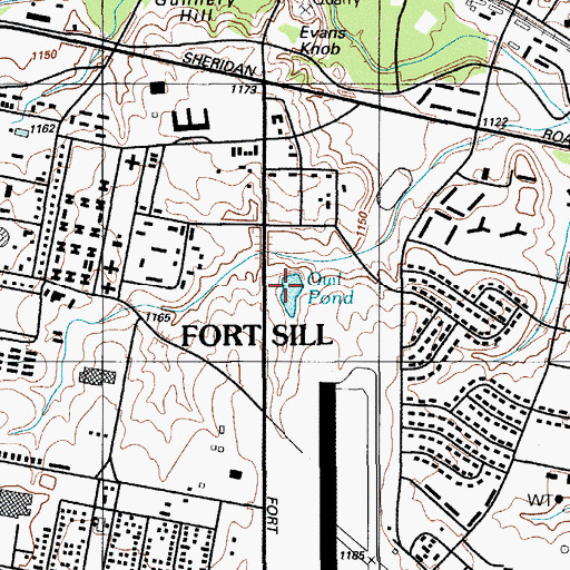 Topographic Map of Owl Pond, OK