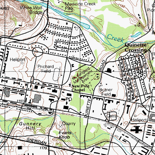 Topographic Map of Martha Songbird Wildlife Management Area, OK