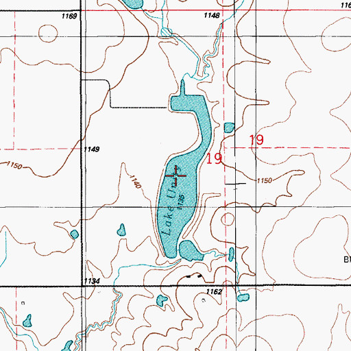 Topographic Map of Lake Unity, OK
