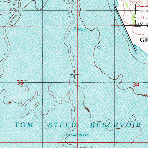 Topographic Map of Great Plains State Park, OK