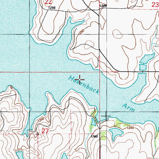 Topographic Map of Hasenbach Arm, OK
