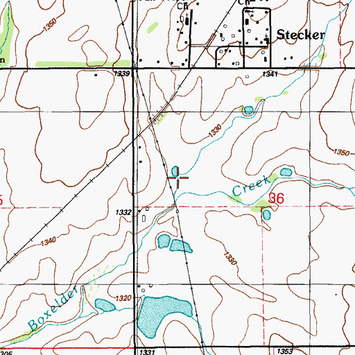 Topographic Map of Full Gospel Church, OK