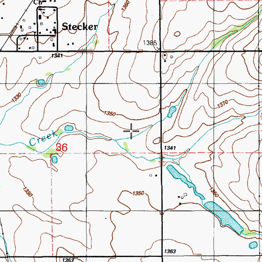 Topographic Map of Assembly of God Church, OK
