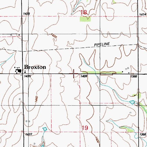 Topographic Map of Mount Zion Church, OK