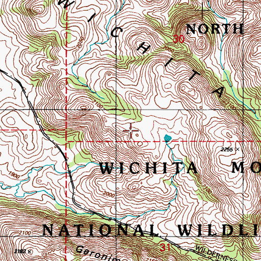 Topographic Map of Cold Spring, OK