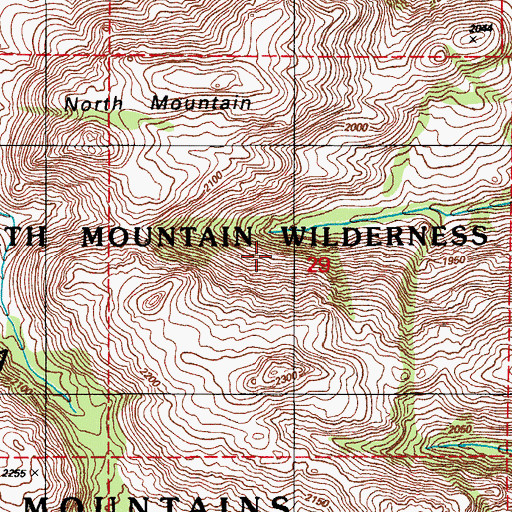 Topographic Map of North Mountain Wilderness, OK