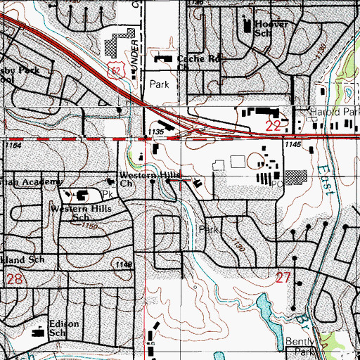 Topographic Map of Saint Margets Church, OK