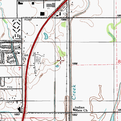 Topographic Map of George M Lee Park, OK