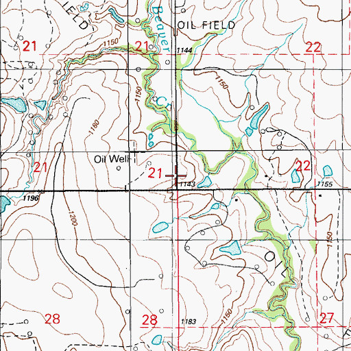 Topographic Map of Beaver Bend School (historical), OK