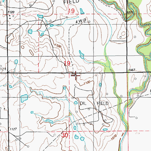 Topographic Map of Fairview School (historical), OK