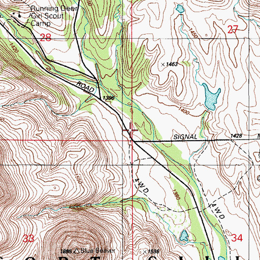 Topographic Map of Ketch Ranch (historical), OK