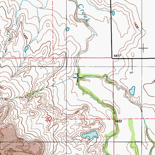 Topographic Map of Longhorn Creek, OK