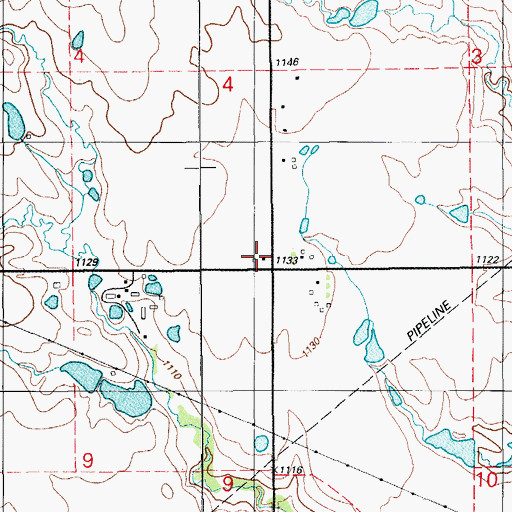 Topographic Map of Messing School (historical), OK