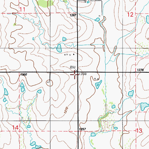 Topographic Map of North Deep Red Church (historical), OK