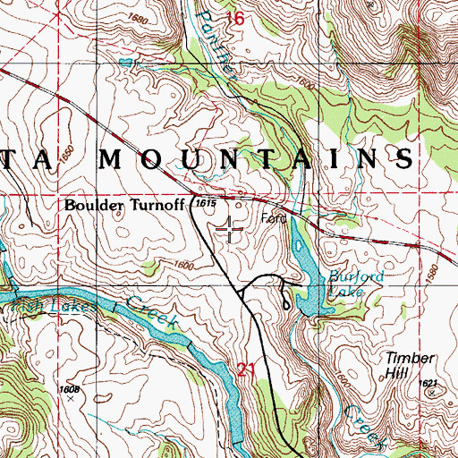 Topographic Map of Official Dog Town (historical), OK