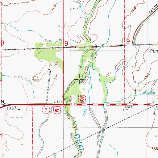 Topographic Map of West Otter Creek, OK