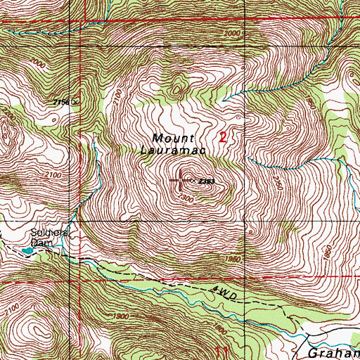 Topographic Map of Wichita Mountains, OK