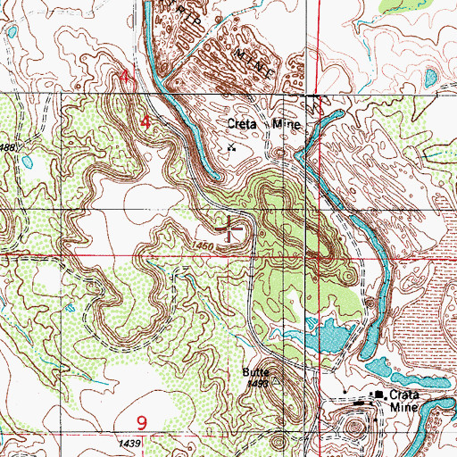 Topographic Map of Walker Quarry, OK