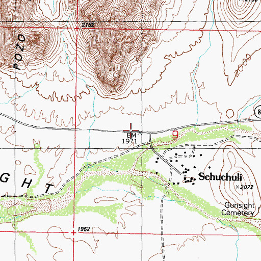 Topographic Map of Schuchuli, AZ