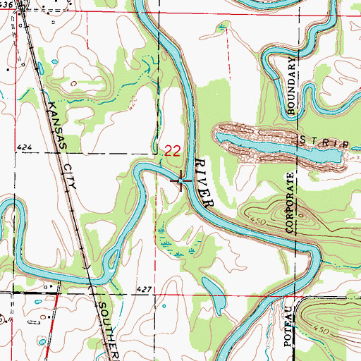 Topographic Map of Brazil Creek, OK