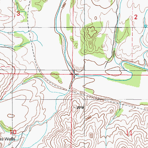 Topographic Map of Brokenleg Creek, OK