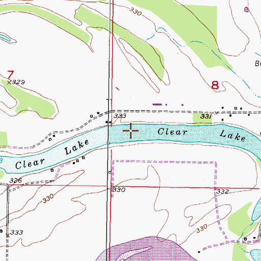 Topographic Map of Clear Lake, OK
