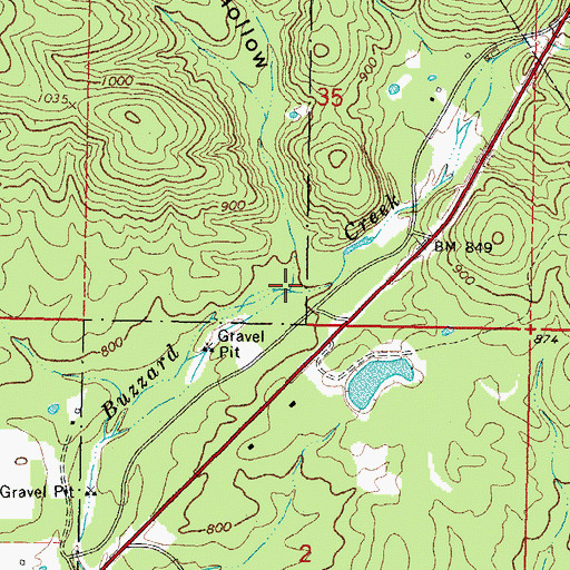 Topographic Map of Conley Hollow, OK