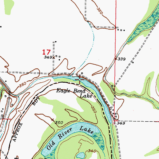 Topographic Map of Eagle Bend Lake, OK