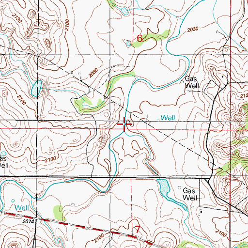 Topographic Map of East Croton Creek, OK