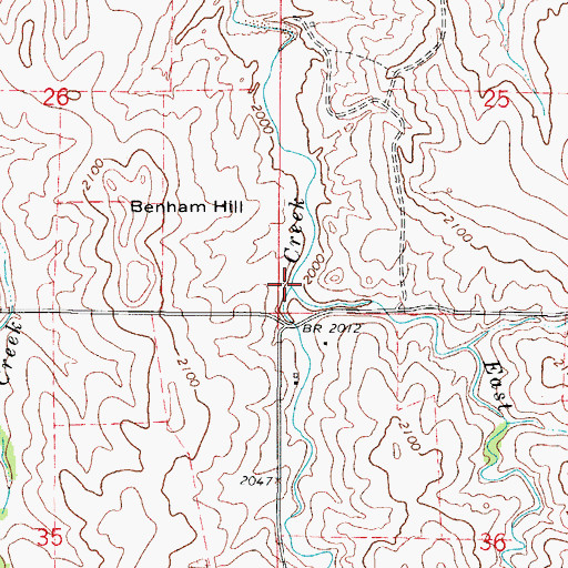 Topographic Map of East Sourdough Creek, OK