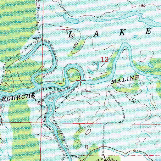 Topographic Map of Holson Creek, OK