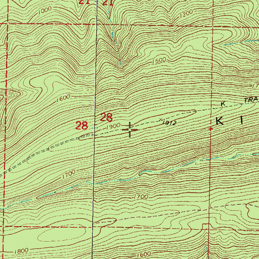 Topographic Map of Kiamichi Mountains, OK