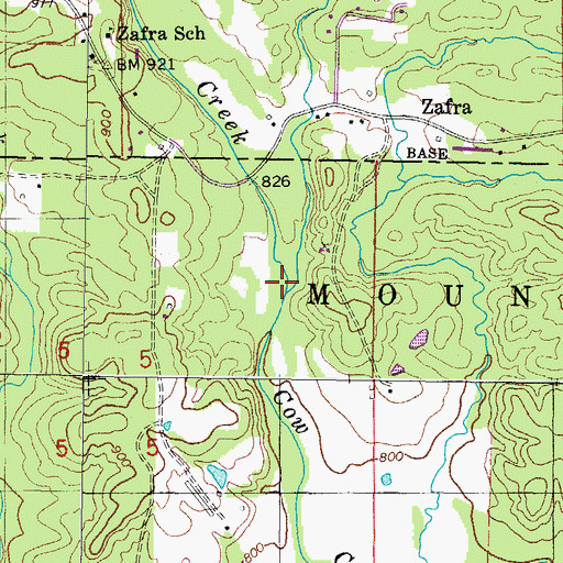 Topographic Map of Murry Creek, OK