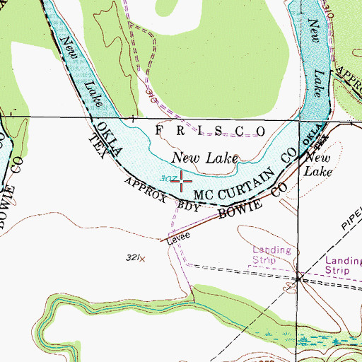 Topographic Map of New Lake, OK