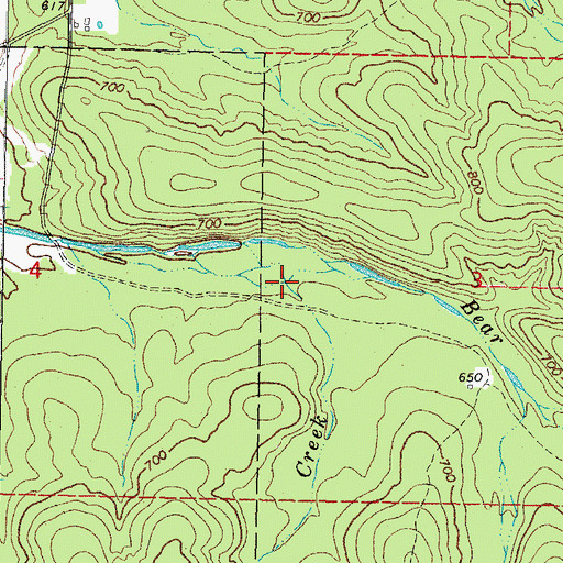 Topographic Map of Oil Creek, OK