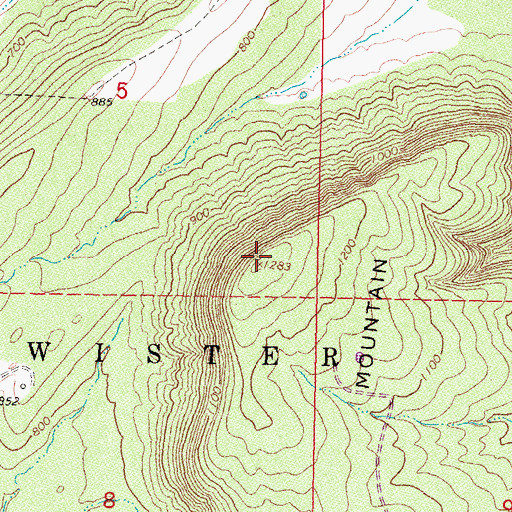 Topographic Map of Pigeon Mountain, OK