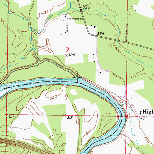 Topographic Map of Ponka Bok Creek, OK