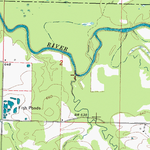 Topographic Map of Post Oak Creek, OK