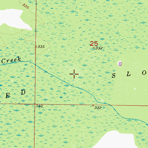 Topographic Map of Red Slough, OK