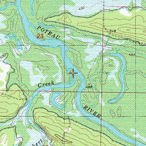 Topographic Map of Reichert Creek, OK