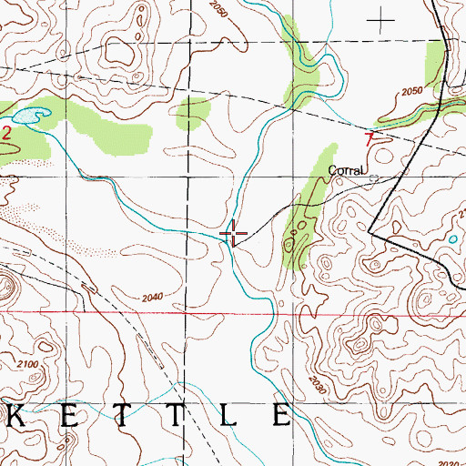 Topographic Map of Rush Creek, OK
