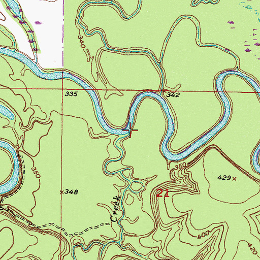 Topographic Map of Salt Creek, OK