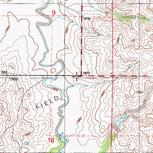 Topographic Map of Sandstone School (historical), OK
