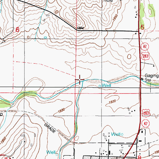 Topographic Map of Sergeant Major Creek, OK