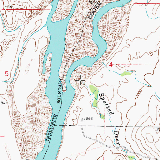 Topographic Map of Spotted Deer Creek, OK