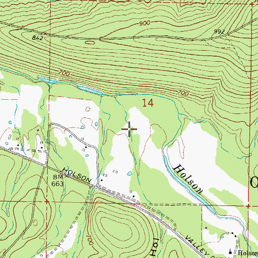 Topographic Map of Stark Hollow, OK
